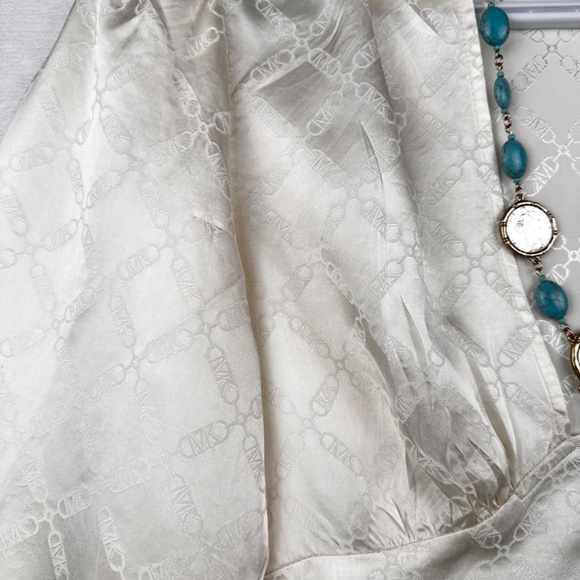 Breathtaking Ivory 100% Silk Blouse Top Christmas Party - Picture 13 of 15